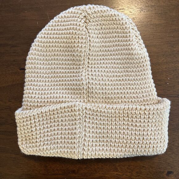 Makers Mark Unisex‎ Beanie One Size Navajo White Winter Hat Double Layered Knit - Picture 2 of 3
